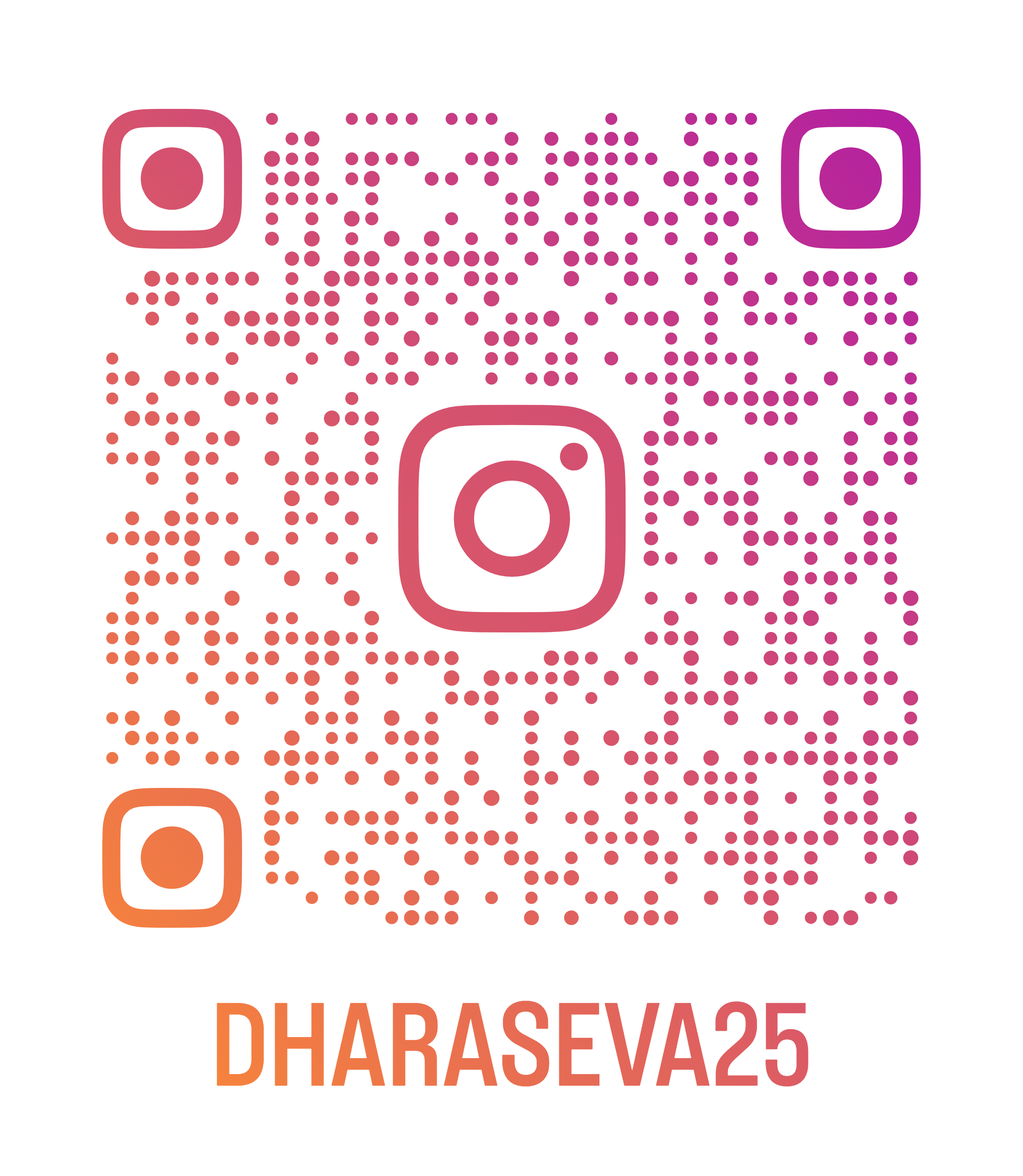 QR Code Instagram @dharaseva25